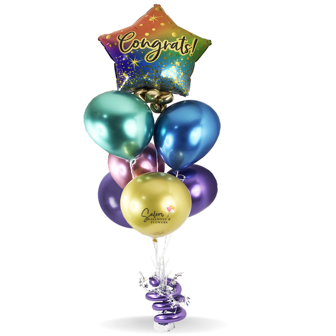 Congrats Helium Balloon Bouquet