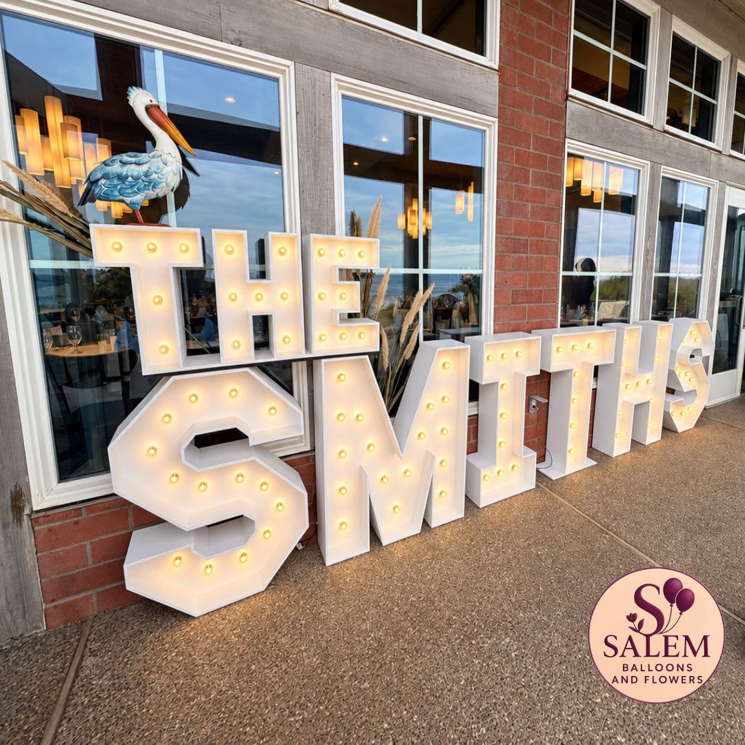 Coastal Wedding Décor at Pelican Brewing | THE SMITHS Marquee Letters in Pacific City, Oregon
