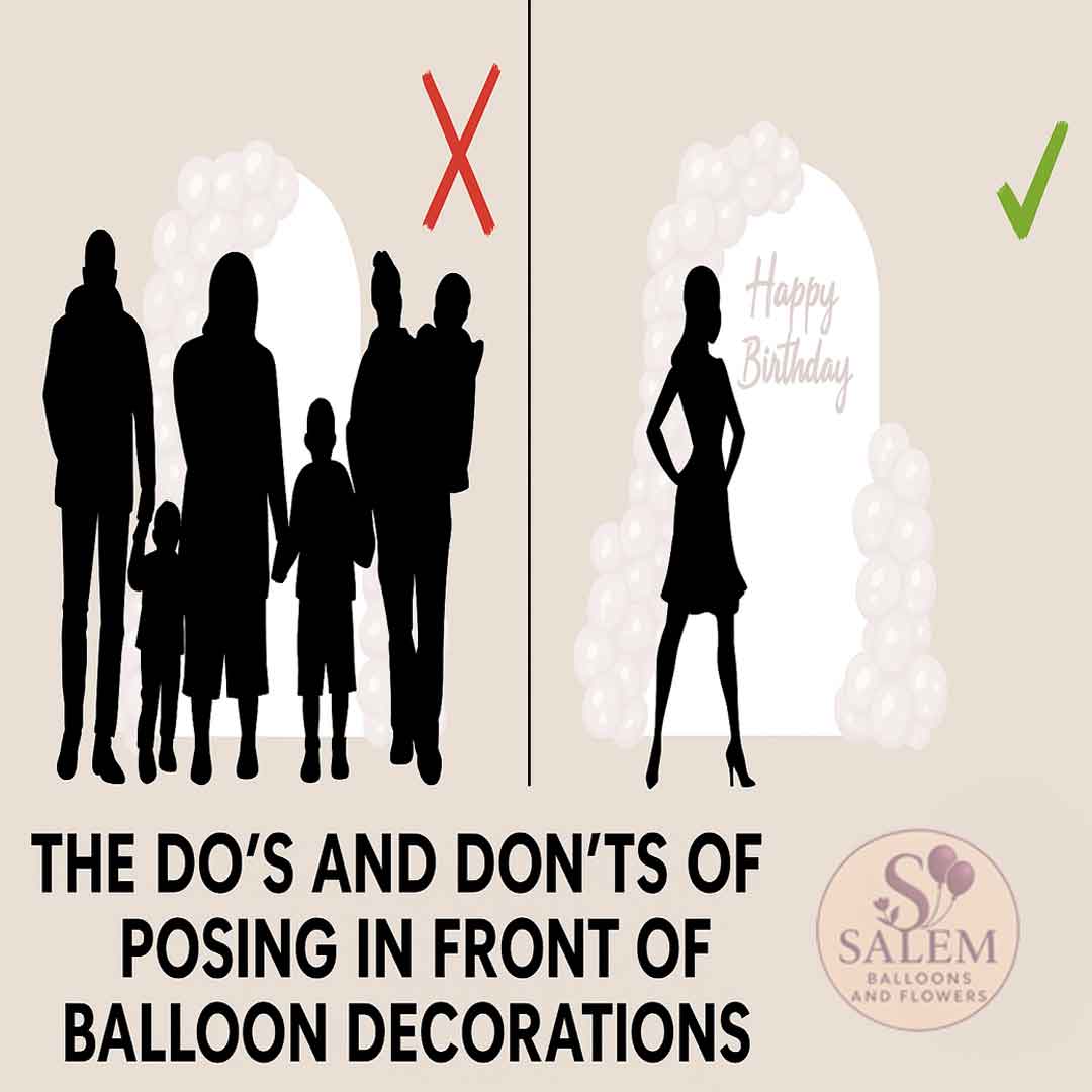 The Do’s and Don’ts of Posing in Front of Balloon Decor