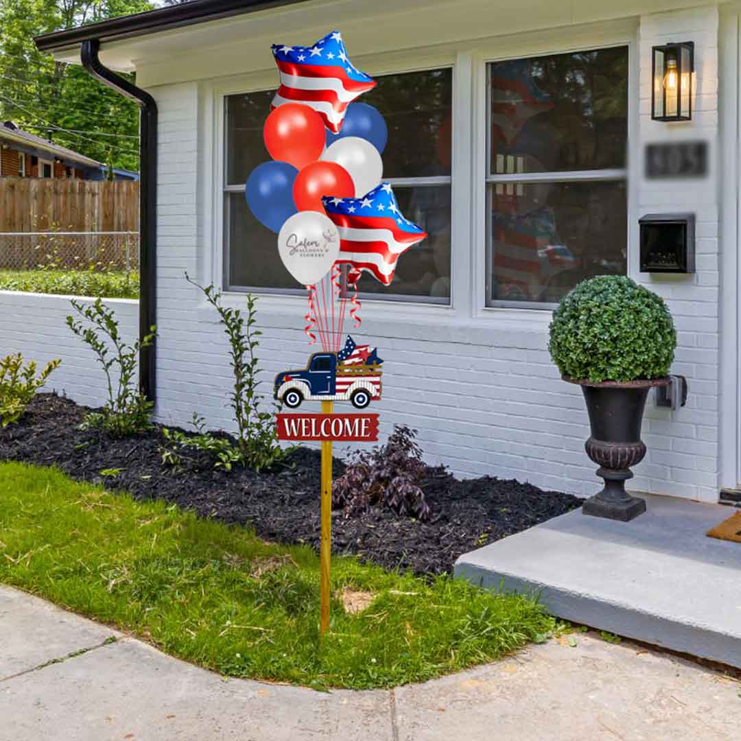 4th of July Balloon Yard Sign.