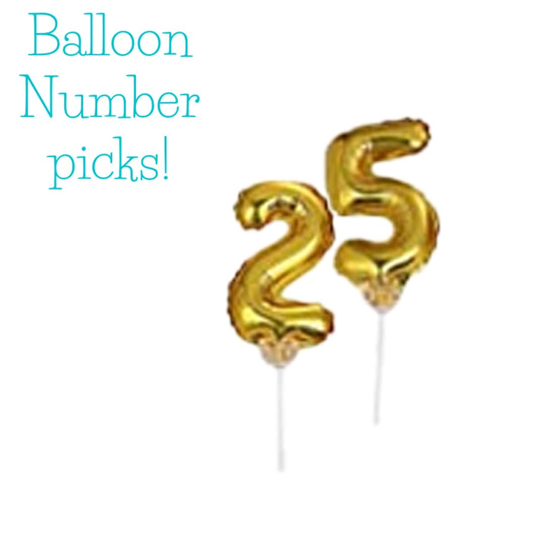 5 inches gold balloon numbers to enhance your balloon or flower gift.