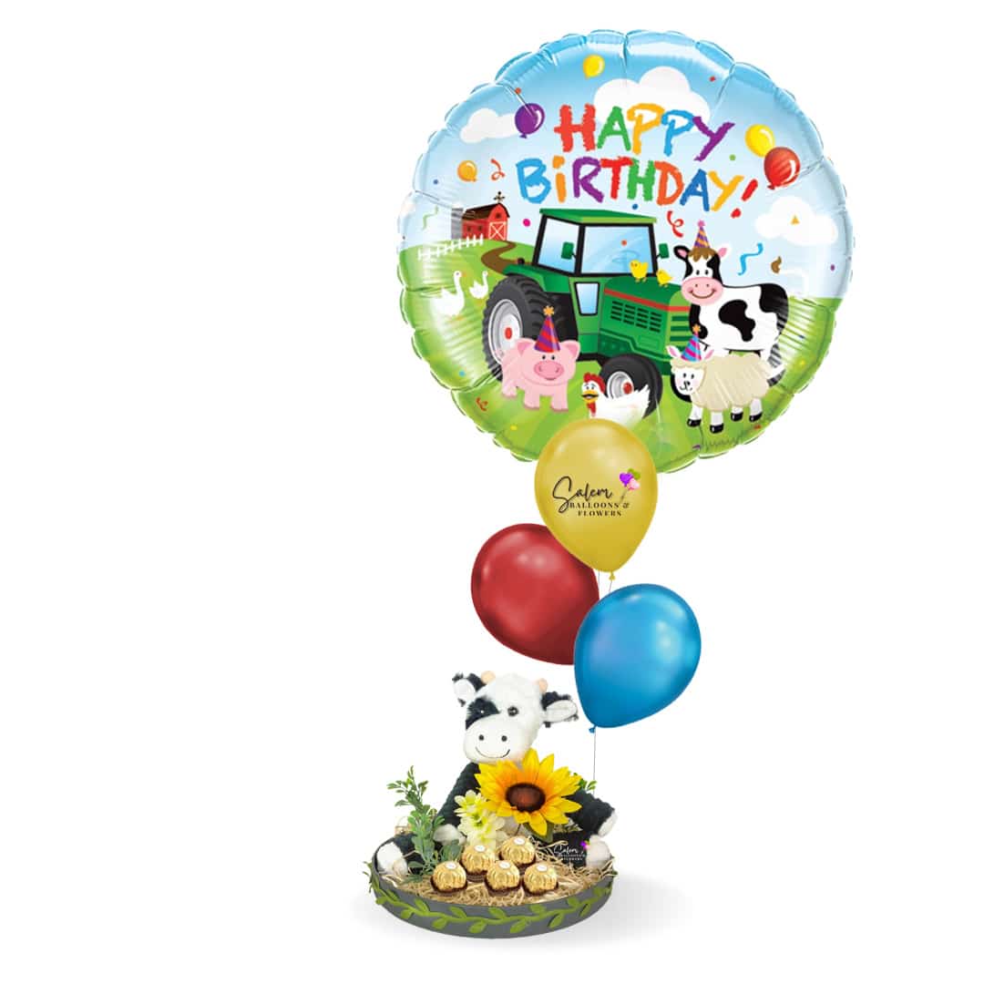 HBD MY SWEET BROWNIE -HELIUM BALLOON GIFT WITH CHOCOLATES- (Optional balloon numbers)