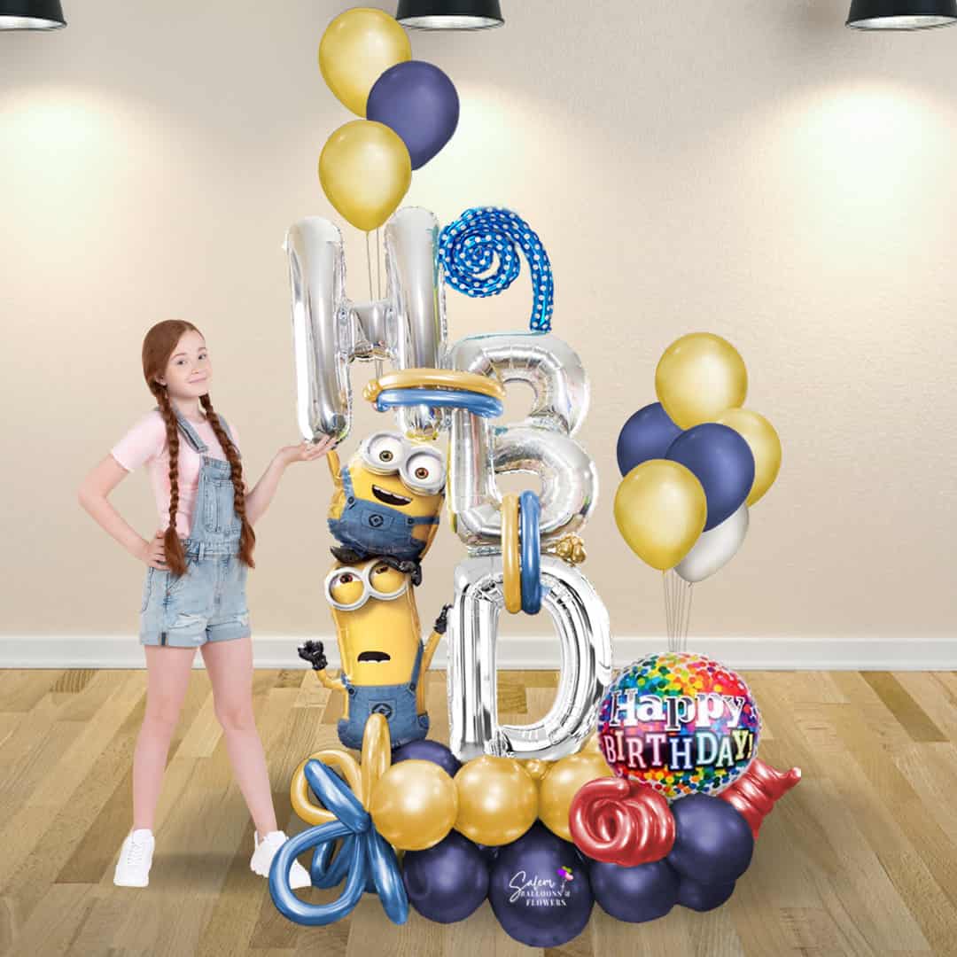 Trendy balloon bouquets. Tall and big balloon sculptures for gift or decor. Balloons Salem Oregon