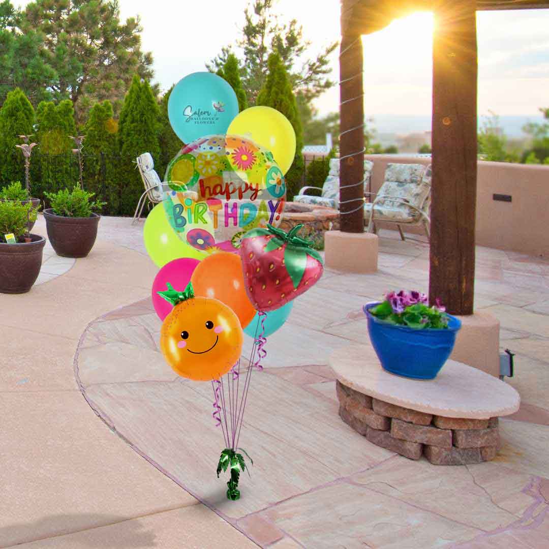 Happy Birthday Sunshine. Helium Balloon Bouquet