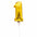One gold balloon number with helium. Balloon delivery in Salem Oregon and nearby cities.
