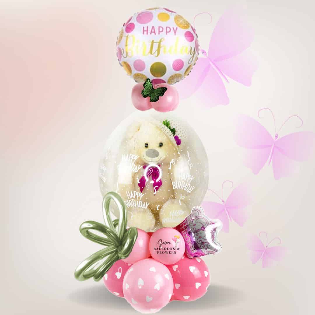 Vibrant colors Teddy bear Stuffed bubble balloon Salem Oregon and nearby cities