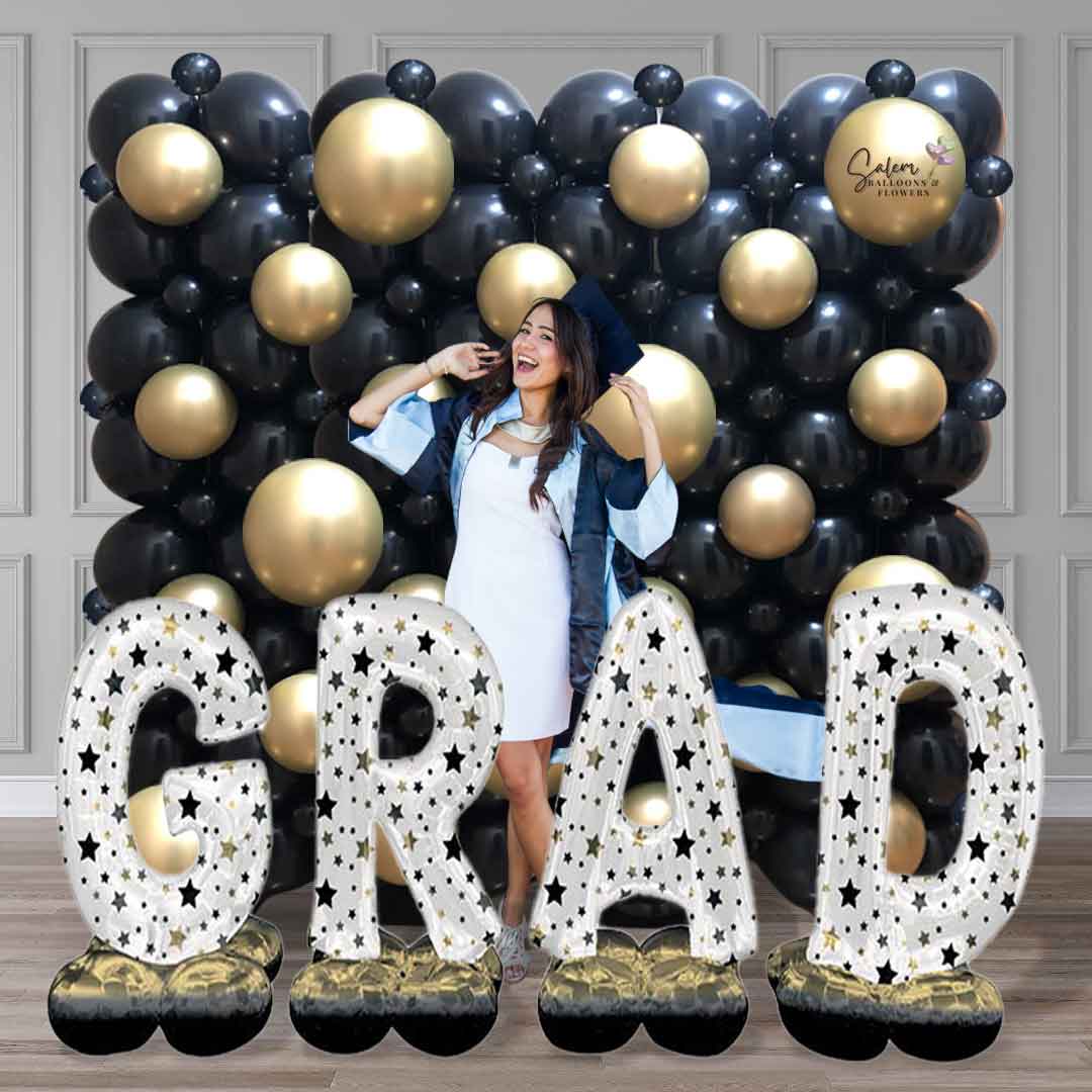 Weaved Balloon wall for Grad (Customize your colors)