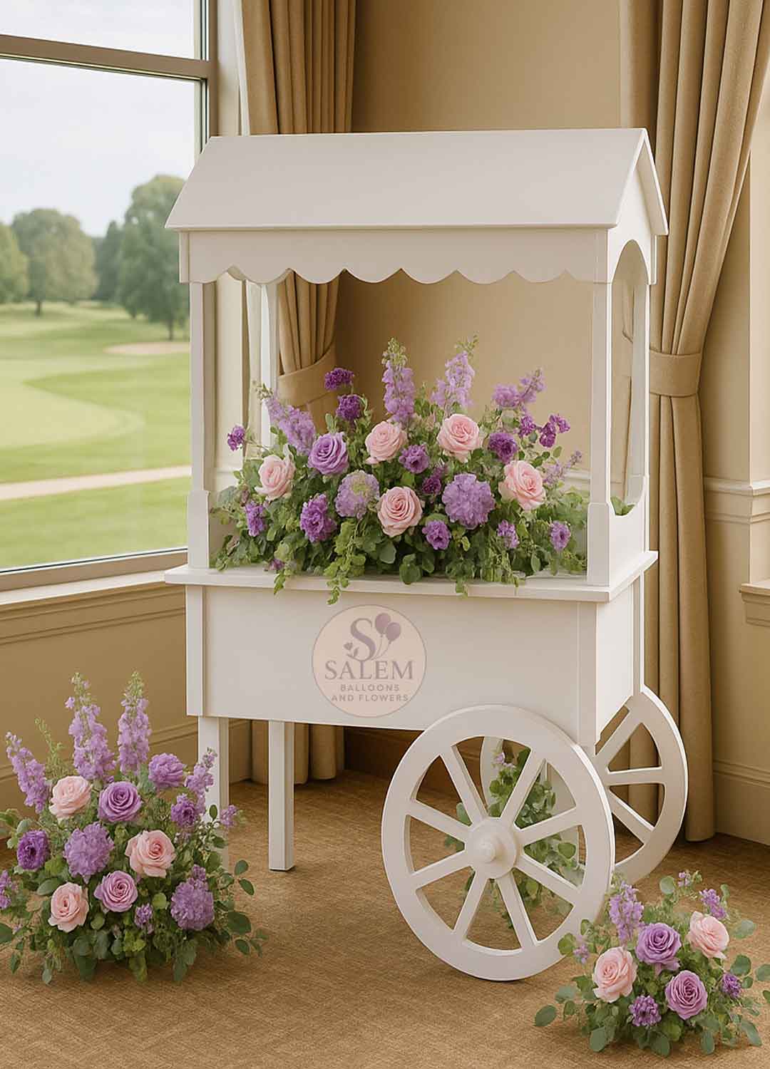 White Luxury Candy Cart. Party Rentals