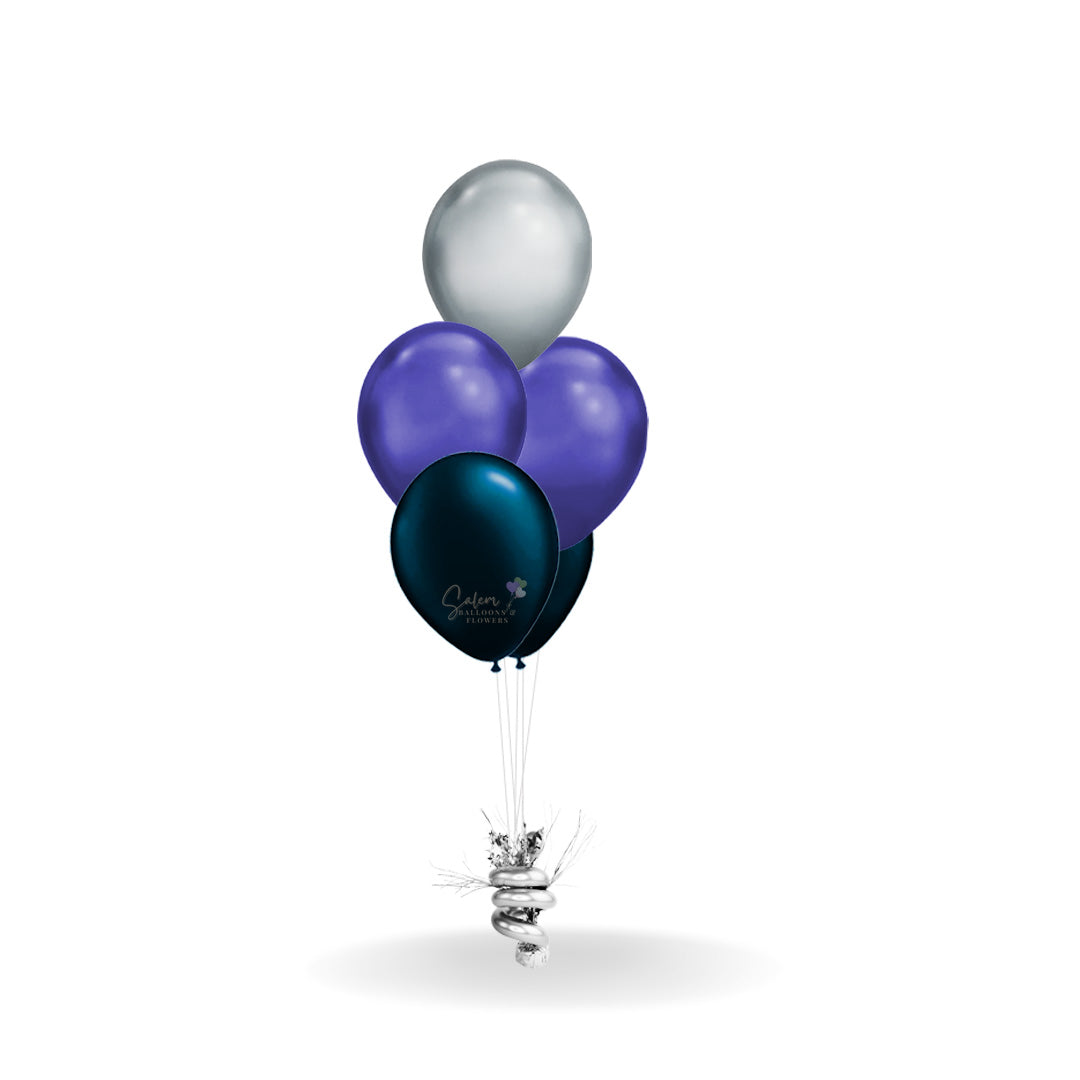 BALLOON BOUQUET CENTERPIECE (3 Sets of 5 helium balloons ea.)