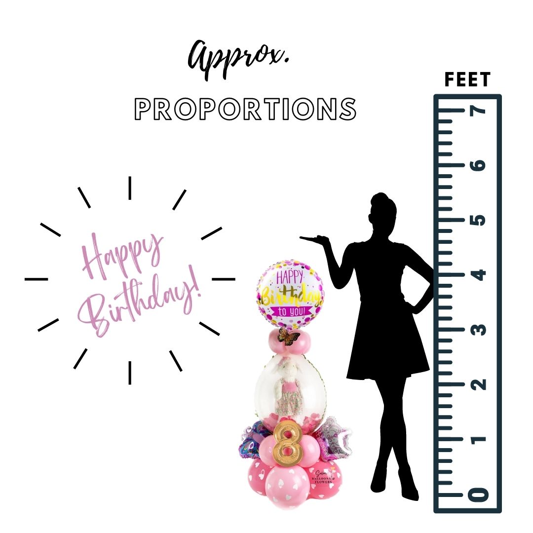 Happy Birthday Bubble Mylar Balloon Bouquet (6 Balloons) - Balloon Delivery  by