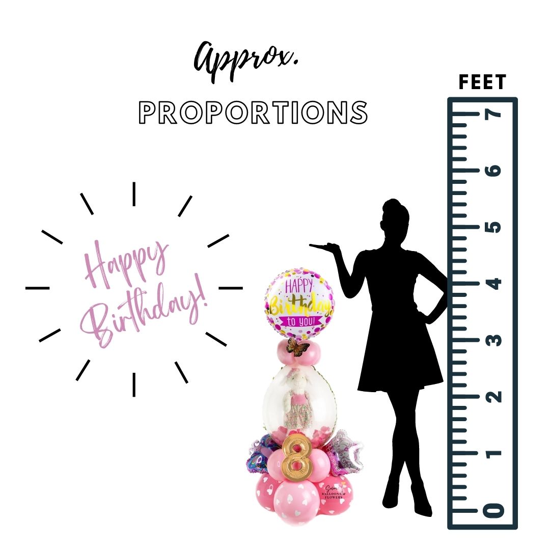 HBD Stuffed Balloon Bouquet. featuring a Mylar balloon with an Happy birthday message. and a soft touch lamb plush. Free delivery in Salem Oregon and nearby areas.